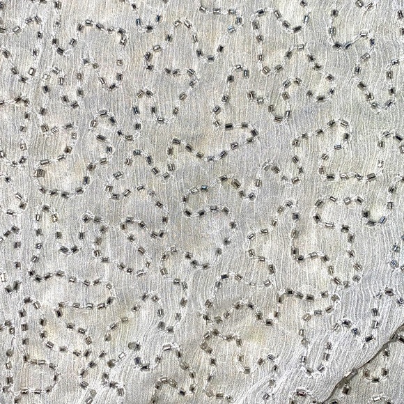 TOPSHOP PREMIUM WHITE CHIFFON EMBELLISHED SHIRT DRESS - Picture 13 of 13